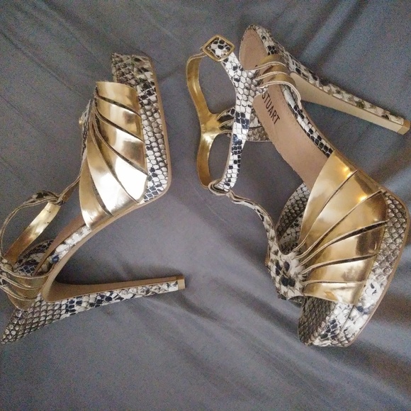 COLIN STUART snake print women's heels size 9 - Picture 2 of 5